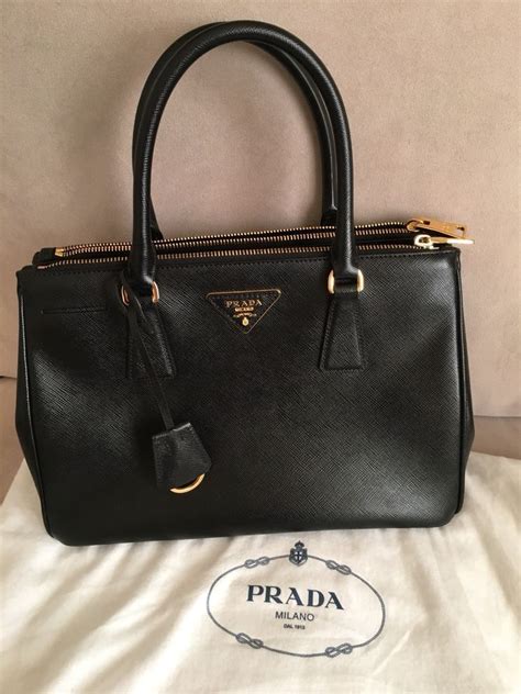 prada saffiano nero lux tote|prada saffiano lux tote small.